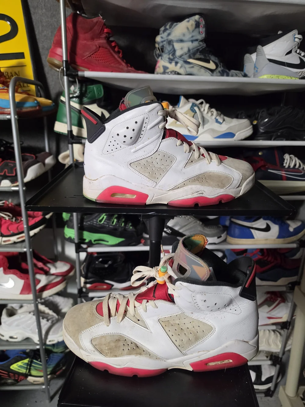 🔥 Jordan Men’s Retro 6 Rare Hare White Pink Cream Basketball Size 10 Sneakers